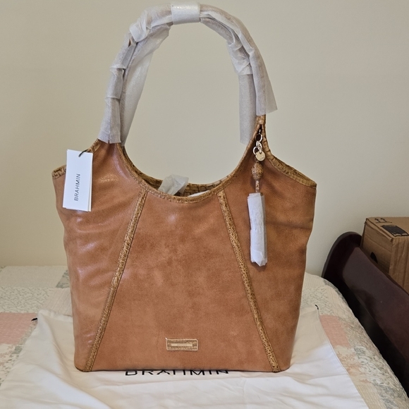 NWT Brahmin Iona Tote in Tiramisu Adrift. RARE. HTF. - Picture 3 of 16